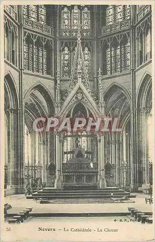 Cartes postales Nevers la cathedrale le choeur