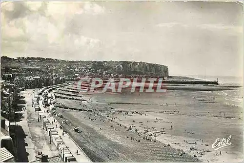 Cartes postales Mers vue generale de la plage au fond le treport
