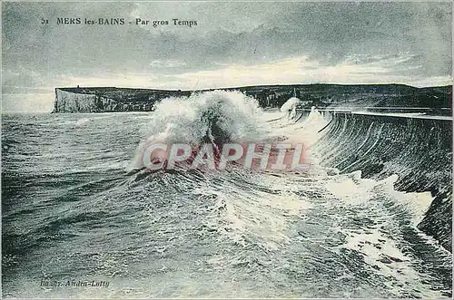 Cartes postales Mers les bains par gors temps