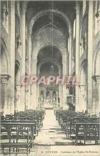 Cartes postales Nevers interieur de l'eglise St Etienne
