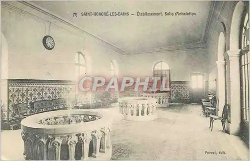 Cartes postales Saint honore les Bains etablissement salle d'inhalation