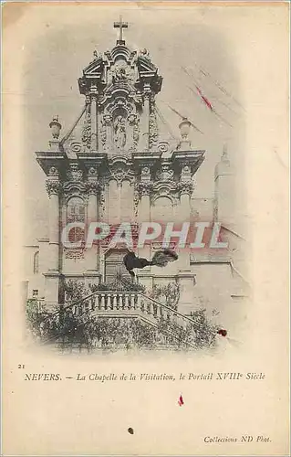 Cartes postales Nevers la chapelle de la visitation de portail XVIIIe s