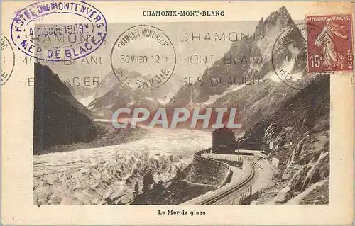 Cartes postales Chamonix mont blanc la mer de glace