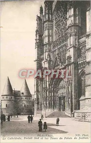 Ansichtskarte AK Beauvais la cathedrale portrait sud et les tours du palais de justice