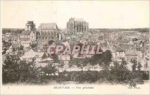 Cartes postales Beauvais vue generale