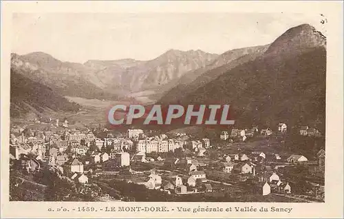 Cartes postales Le Mont Dore vue generale et valle du sancy