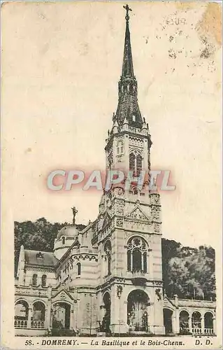Cartes postales Domremy la basilique et le bois chena