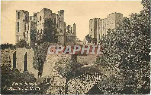 Ansichtskarte AK Rustic bridge kenilworth castle