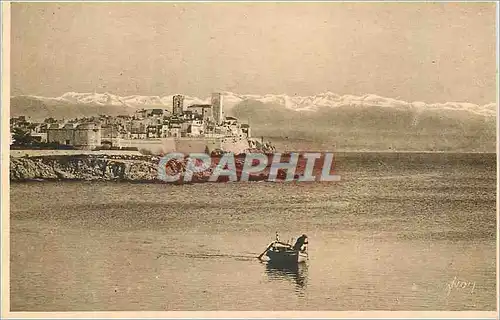 Ansichtskarte AK Cote d'azur Antibes (Alpes Maritimes) la vieille ville et la cahine des Alpes