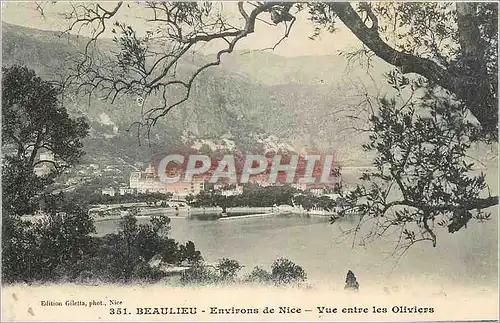 Cartes postales Beaulieu Environs de Nice Vue entre les Oliviers