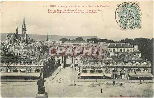 Ansichtskarte AK Nancy Vue panoramique sur la Place de la Carriere