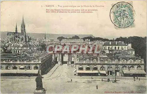 Cartes postales Nancy Vue panoramique sur la Place de la Carriere