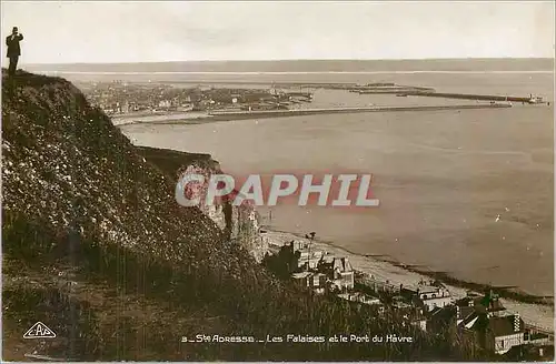 Moderne Karte Ste Adresse Les Falaises et le Port du Havre