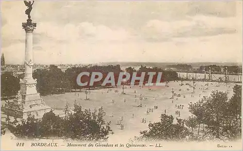 Cartes postales Bordeaux Monument des Girondins et les Quinconces