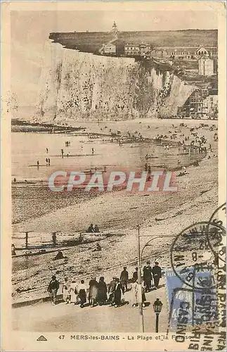 Cartes postales Mers-les-Bains La Plage et la Falaise