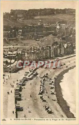 Ansichtskarte AK Mers-les-Bains Perspective de la Plage et de l'Esplanade