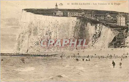 Ansichtskarte AK Mers-les-Bains Les Falaises et la Plage