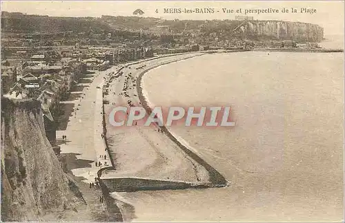 Cartes postales Mers-les-Bains Vue et perpective de la Plage