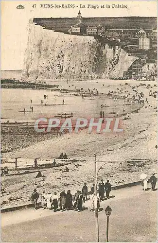 Cartes postales Mers-les-Bains La Plage et la Falaise