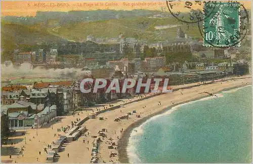 Cartes postales Mers-les-Bains La Plage et le Casino Vue generale