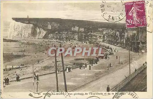 Cartes postales Mers-les-Bains Vue generale de l'Esplanade et de la Plage