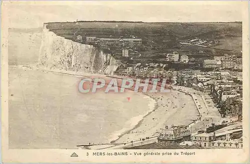 Cartes postales Mers-les-Bains Vue generale prise du Treport