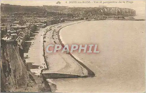 Cartes postales Mers-les-Bains Vue et perpective de la Plage