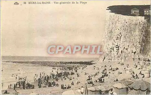 Cartes postales Mers-les-Bains Vue generale de la Plage