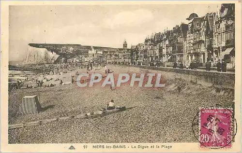 Ansichtskarte AK Mers-les-Bains La Digue et la Plage