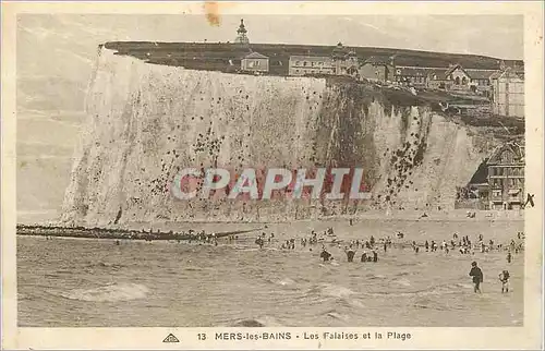 Cartes postales Mers-les-Bains Les Falaises et la Plage