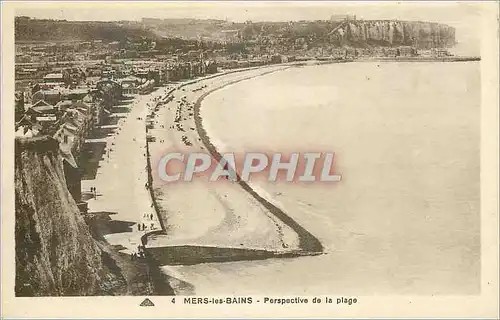 Ansichtskarte AK Mers-les-Bains Perspective de la plage