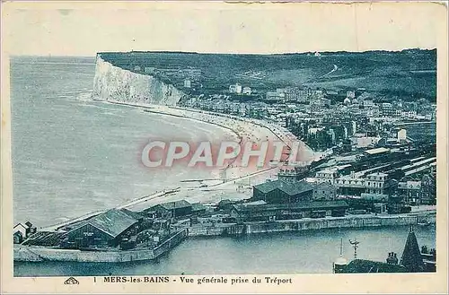 Cartes postales Mers-les-Bains Vue generale prise du Treport