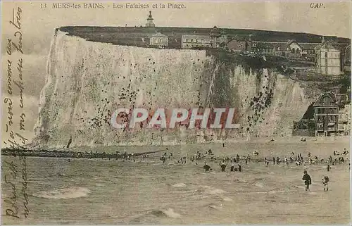 Cartes postales Mers-les-Bains Les Falaises et la Plage