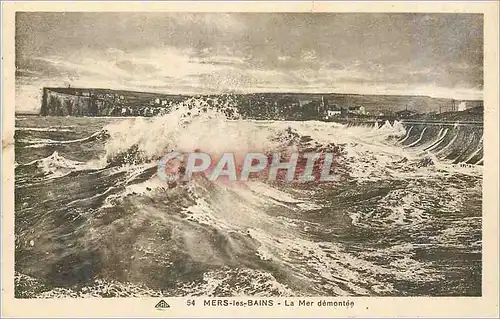 Cartes postales Mers-les-Bains La Mer demontee