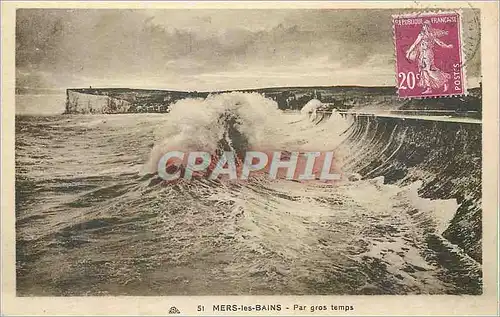 Cartes postales Mers-les-Bains Par gros temps
