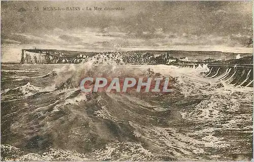 Cartes postales Mers-les-Bains La Mer demontee
