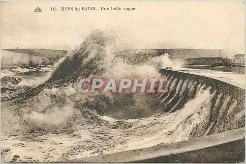 Cartes postales Mers-les-Bains Une belle vague