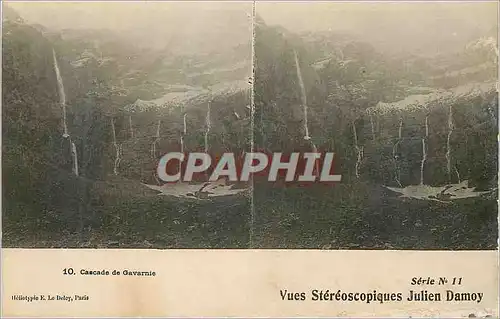Cartes postales Cascade de Gavarnie Vues Stereoscopiques Julien Damoy