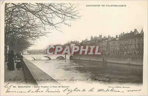 Ansichtskarte AK Besancon Quais Vauban et Pont de Battant
