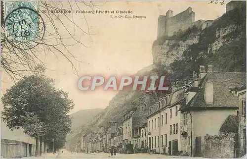 Cartes postales Besancon Faubourg Rivotte et Citadelle
