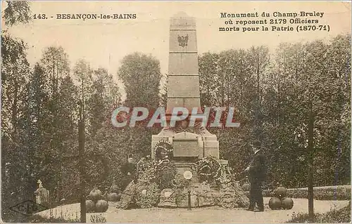 Cartes postales Besancon-les-Bains Monument du Champ Bruley Militaria