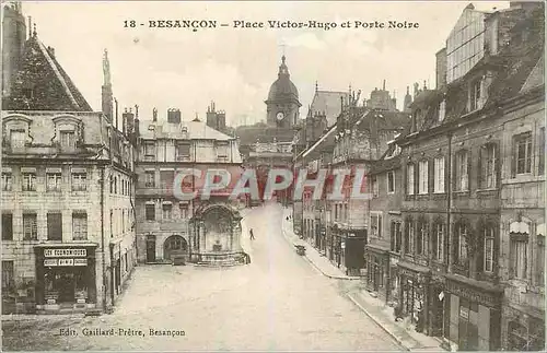 Ansichtskarte AK Besancon Place Victor Hugo et Porte Noire