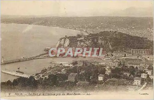 Cartes postales Nice Le Port et le Chateau pris du Mont-Boron