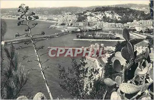 Cartes postales Nice Vue generale prise du Mont Boron Bateau