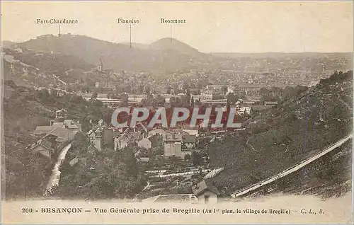 Cartes postales Besancon Vue generale prise de Bregille Fort Chaudanne Planoise Rosemont
