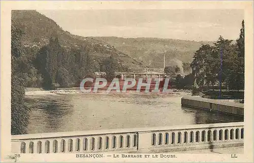Cartes postales Besancon Le Barrage et le Doubs