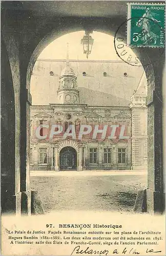Ansichtskarte AK Besancon Historique Le Palais de Justice