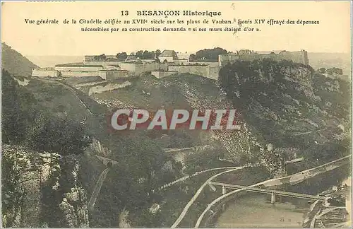 Ansichtskarte AK Besancon Historique Vue generale de la Citadelle