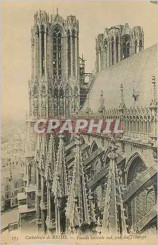 Ansichtskarte AK Cathedrale de Reims Facade laterale sud vue du Transept