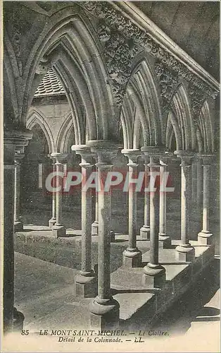 Ansichtskarte AK Le Mont Saint Michel Le Cloitre Detail de la Colonnade